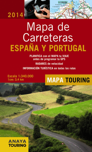MAPA DE CARRETERAS DE ESPAA Y PORTUGAL 1:340.000, 2014